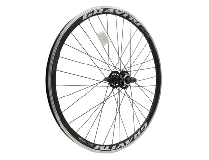 Колесо 26 зад, обід 2-ний чорний, вт. ST. SHUNFENG, диск 6 болтів,пром-підшипник, чорна спиця