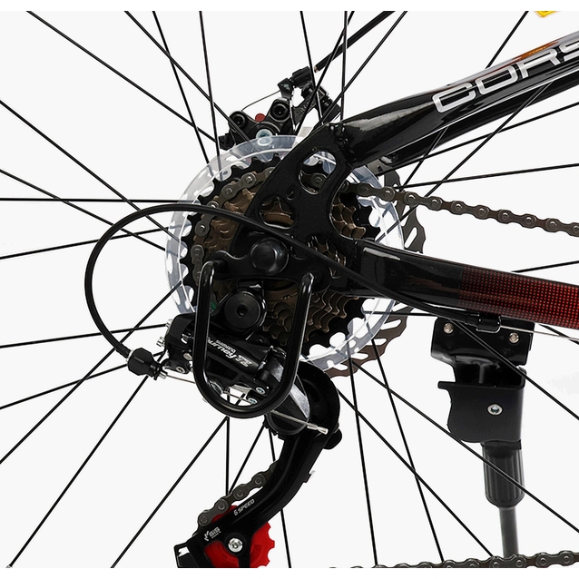 Велосипед 26 ST Corso «ENERGY» EN-26783 сталь 13", (к-т SHIMANO) чорно-червоний фото westvelo.com