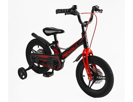 Дитячий велосипед 14 MG Corso «REVOLT» MG-14216, магнієва рама, чорно-червоний