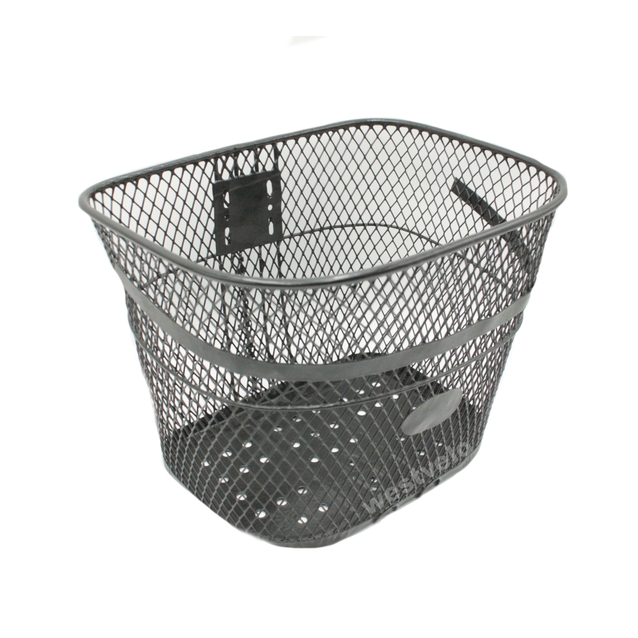 Кошик металевий сіточка чорний, металевий низ фото westvelo.com