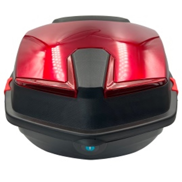 Кофр (багажник) для мотоцикла задній "A22" (41×41×29) чорно-червоний фото westvelo.com