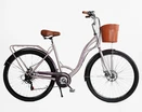 Міський велосипед 28 ST Corso «LIBERTY» LR-28833 сталь 20", (к-т SHIMANO) рожевий + кошик фото westvelo.com