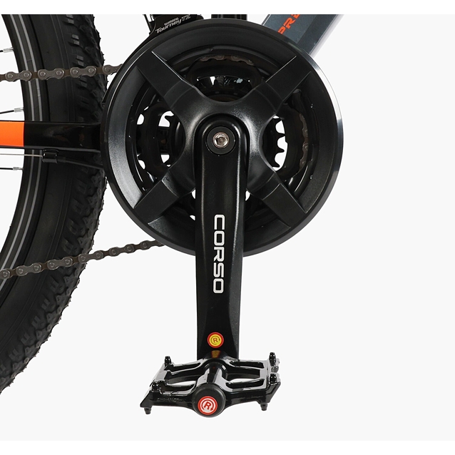 Велосипед 26 AL Corso «KORD» KD-14670 алюміній 13", (к-т SHIMANO) чорно-червоний фото westvelo.com