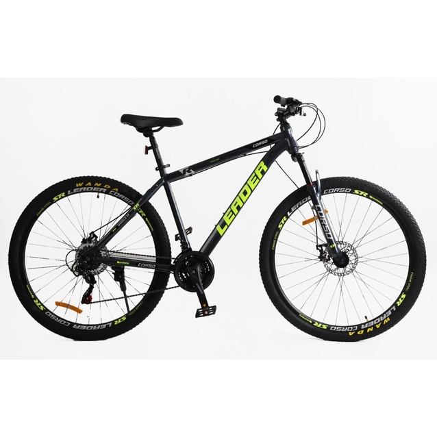 Велосипед 29 ST Corso «LEADER» LD-55620 сталь 19", (к-т SHIMANO) чорно-жовтий фото westvelo.com
