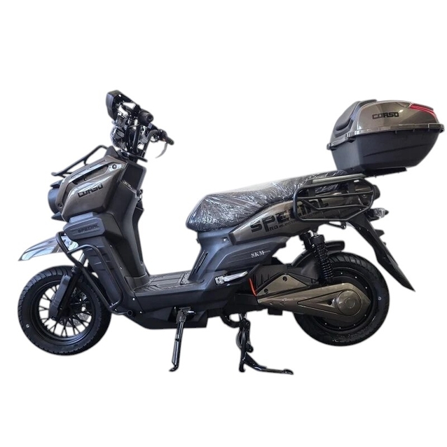 Електроскутер Corso «SPECIAL» SC-674003, двигун 2000W, акумулятор 72V/38Ah, коричневий + 1 ящик. акум, колеса 10" фото westvelo.com