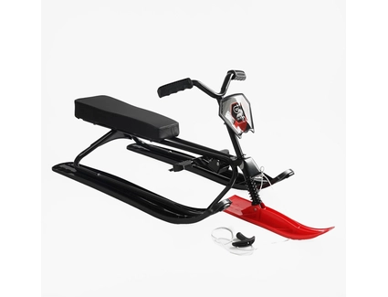 Санки з кермом (снігокат) Skyper сталевий, червоний