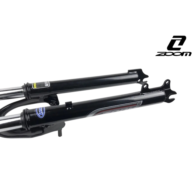 Вилка 26 аморт. різьб. Ø25.4mm V-brake + disk, L-200mm р.з L-100mm, ZOOM, чорна фото westvelo.com