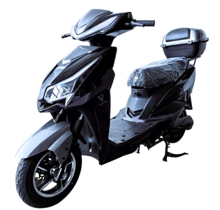 Електроскутер Corso «JOGGER» JG-270055, двигун 1500W, акумулятор 72V/25Ah свинцево-кислотний, чорно-сірий + 1 ящик. акум, колеса 10"