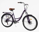 Міський велосипед 26 ST Corso «VIOLA» VL-26914 сталь 17", (к-т SHIMANO) темно фіолетовий фото westvelo.com