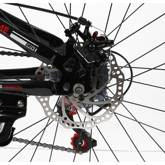 Велосипед 24 ST Corso «PATROL» PL-24165 сталь 11", (к-т SunRun) чорно-червоний фото westvelo.com