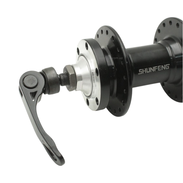 Втулка мтв задня, алюмінієва, касета 8-10S, диск гальма 6 бол, пром підшип. з ексцентрик SHUNFENG AL.(A217R) фото westvelo.com