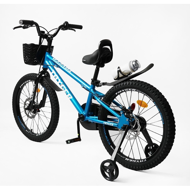 Дитячий велосипед 20 AL Corso «TAYGER»  TG-29916 алюмінієва рама, дискові гальма, синій фото westvelo.com