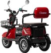 Трицикл Corso «OSTIN» SN-808922, двигун 1000W, акумулятор 72V/23Ah графеновий, червоний + 1 ящик. акум, колеса 10" фото westvelo.com