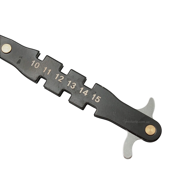 Ключ ланцюговий універсальний CyclinBox 150мм (для спиць, зносу ланцюга) фото westvelo.com