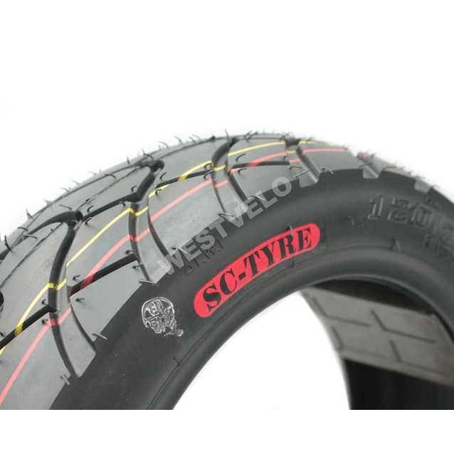 Покришка "12" 120/70-12 Б/К SC-TYRE (222) TL 6PR шипована фото westvelo.com