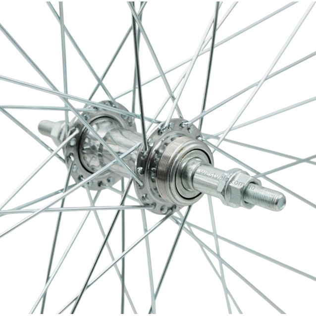 Колесо 26 зад, обід 2-ний чорний, втулка ST. на віночках, диск різьба (Guan Gin) фото westvelo.com