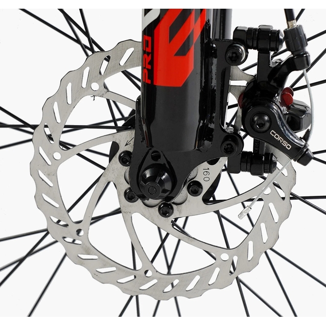 Велосипед 29 AL Corso «KORD» KR-45693 алюміній 17", (к-т SHIMANO) чорно-біло-червоний