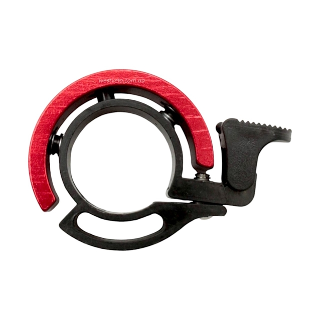 Дзвінок "Кільце" алюміній, червоне фото westvelo.com