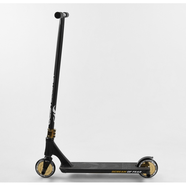 Самокат трюковий Best Scooter «SIMBIOTE-2» 71383 чорний, HIC-система, пеги, AL диск та дека, колеса PU Ø120mm, ширина керма - 57 см фото westvelo.com