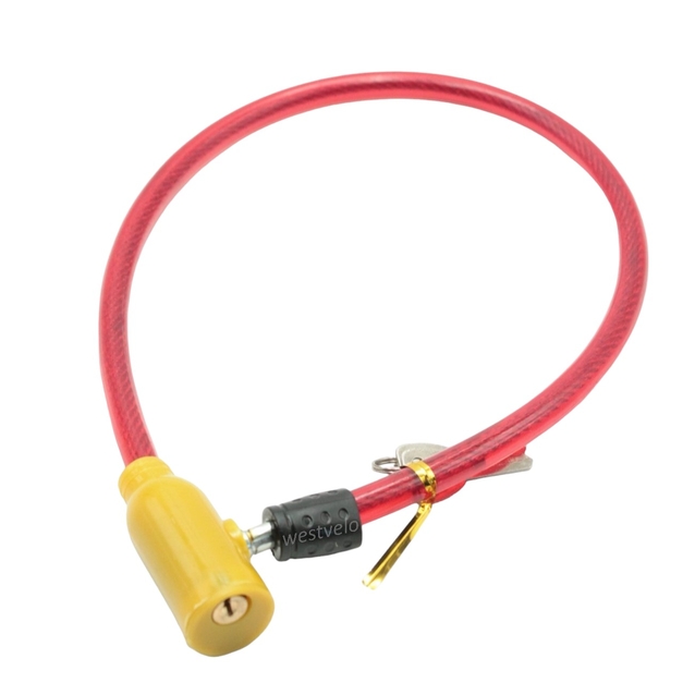Замок на ключ MS-2 L-0.65m Ø-9mm (різні кольори) фото westvelo.com