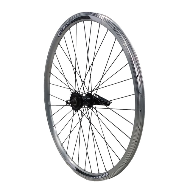 Колесо 28-29 зад, обід 2-ний сірий, втулка. Falcon (чорна) + к-т. чорна спиця (зірка18) фото westvelo.com