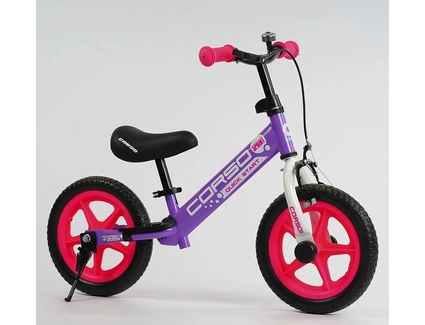 Велобіг 12 Corso, колеса - EVA (піна), сталева рама 19375 фіолетово-рожевий