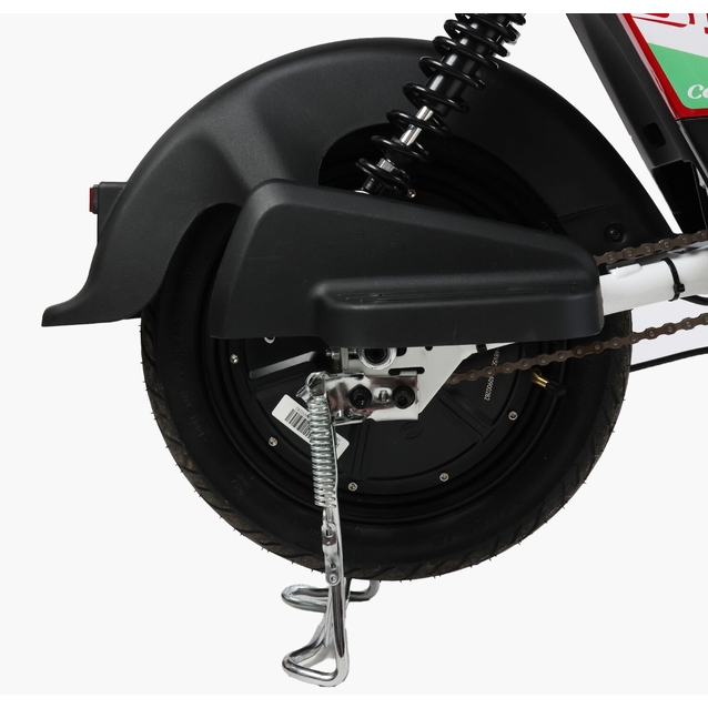 Електроскутер Corso «SWIFT» SW-902450, двигун 500W, акумулятор 60V/20Ah свинцево-кислотний, біло-червоний, колеса 14" + 1 ящик. акум фото westvelo.com