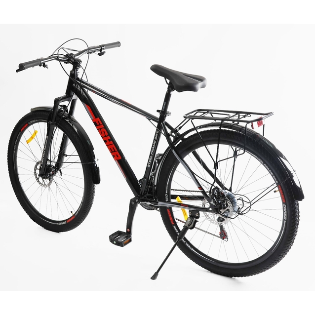 Велосипед 29 ST Corso «FISHER» FS-41473 сталь 19", (к-т SHIMANO) чорно-червоний фото westvelo.com