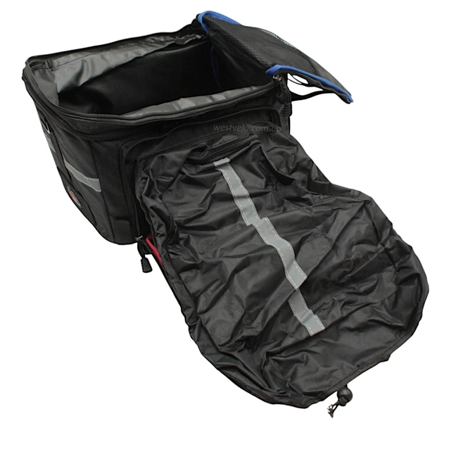 Сумка на багажник двох-стороння чорна фото westvelo.com