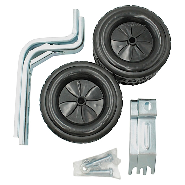 Бокові дитячі колеса (Ø 12-20) пластмасові LUMARI широкі чорні фото westvelo.com