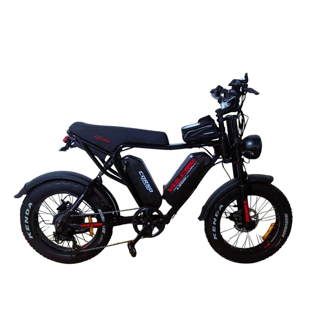 Електрофетбайк 20 ST Corso «VULCAN» L-70740-280 сталь, двигун 2х1000W, акумулятор 2х48V 18Ah літієвий, (к-т SHIMANO) чорний фото westvelo.com