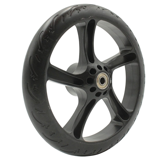 Колесо дитячого 2-х кол. самоката Best Scooter, Ø200мм. поліуретан, чорне, під диск (259) фото westvelo.com