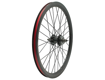 Колесо 22 перед, обід 2-ний чорний дисковий,втулка М на віночках, диск 6 болтів, чорна спиця (AL-22633 D) з фліпером