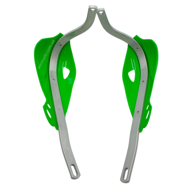 Захист рук на кермо мото FHS, 08 зелений фото westvelo.com