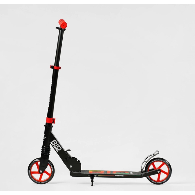 Самокат дитячий 2-х колісний, PU Best Scooter «RIO» 88505 червоний, Ø145mm, передній амортизатор, AL гальмо