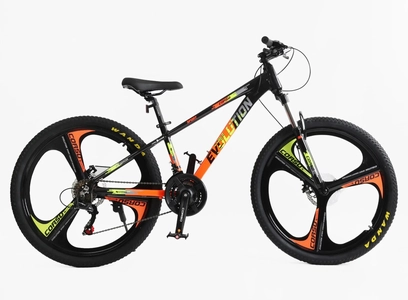 Велосипед 26 AL Corso «EVOLUTION» EV-26680 алюміній 13", (к-т SHIMANO) чорно-помаранчевий