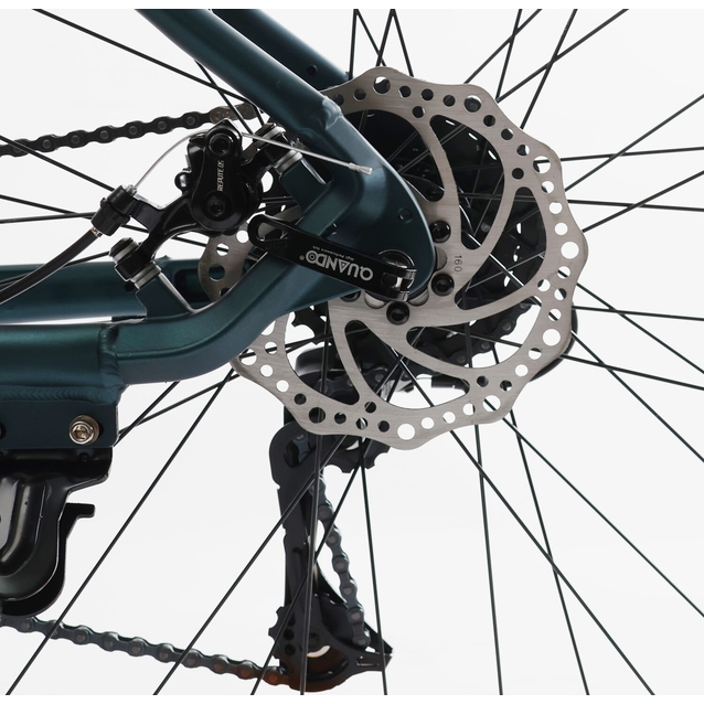 Велосипед 29 AL Corso «ANTARES» AR-29166 алюміній 19", (к-т SHIMANO) чорно-смарагдовий фото westvelo.com