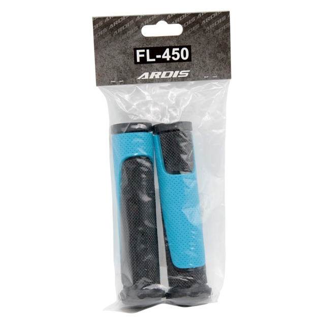 Гріпси FL-450, чорно-синій + заглушки  L-130мм фото westvelo.com