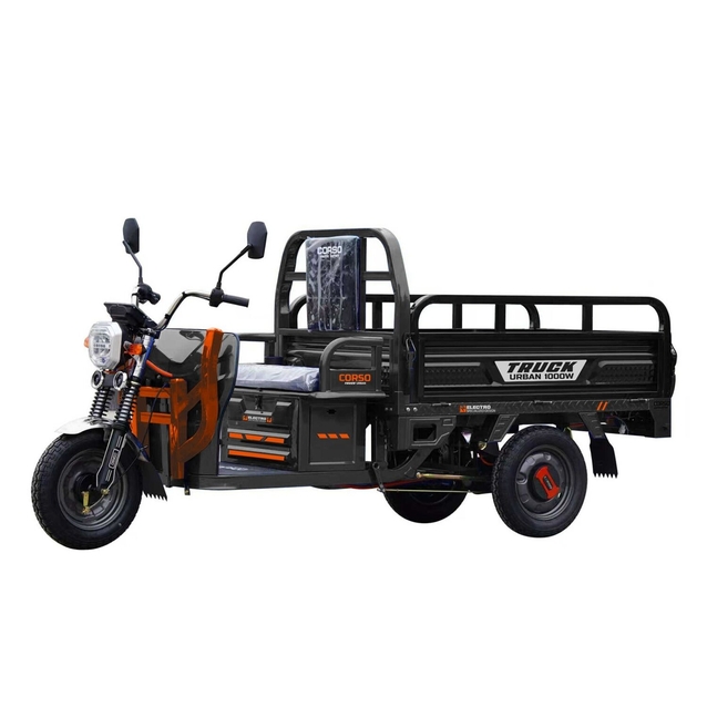 Трицикл РОЗІБРАНИЙ вантажний Corso «TRUCK URBAN» UR-690119, двигун 1000W, акумулятор 72V 45Ah графеновий, 6 МІСЦЬ+ 2 ящик.акум, колеса 12" фото westvelo.com