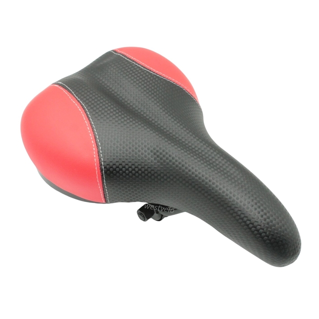 Сідло мтв №422 чорне з червоними вставками фото westvelo.com