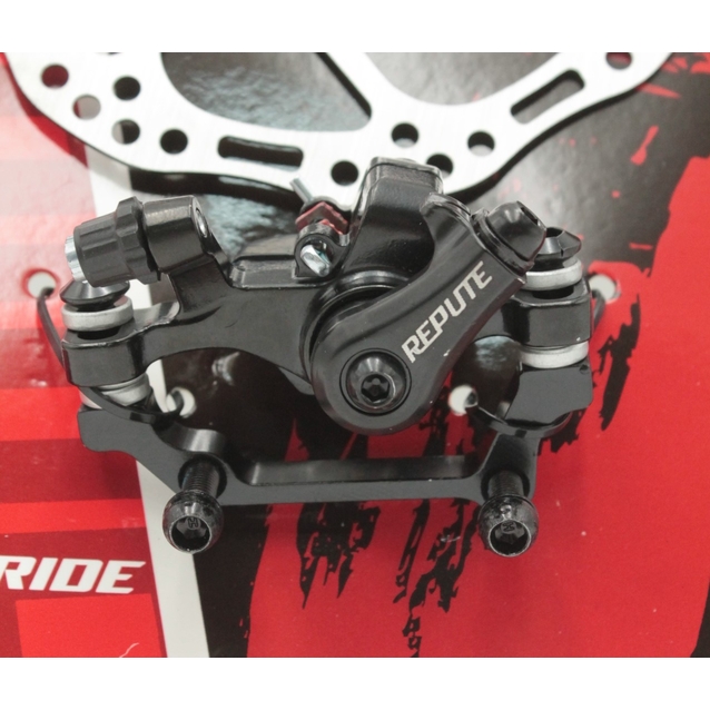 Дискові гальма: (передні) супорт REPUTE DSC310 (CROSSRIDE) F160/R140 + диск 160 + болти фото westvelo.com