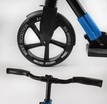 Самокат дитячий 2-х колісний, PU Best Scooter 40824 чорно-синій, колеса Ø230-215mm, AL, 1 амортизатор передній фото westvelo.com