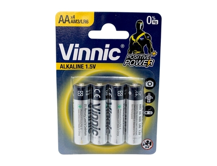 Батарейки пальчикові «Vinnic» C 56892, Alcaline АА 1,5V (4шт)