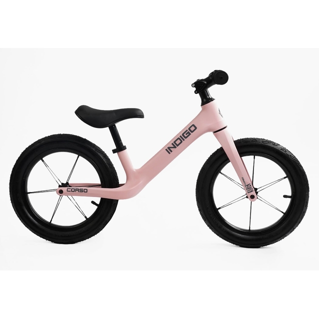 Велобіг 14 Corso надувні колеса, нейлонова рама «INDIGO» D-4690-80 рожевий фото westvelo.com