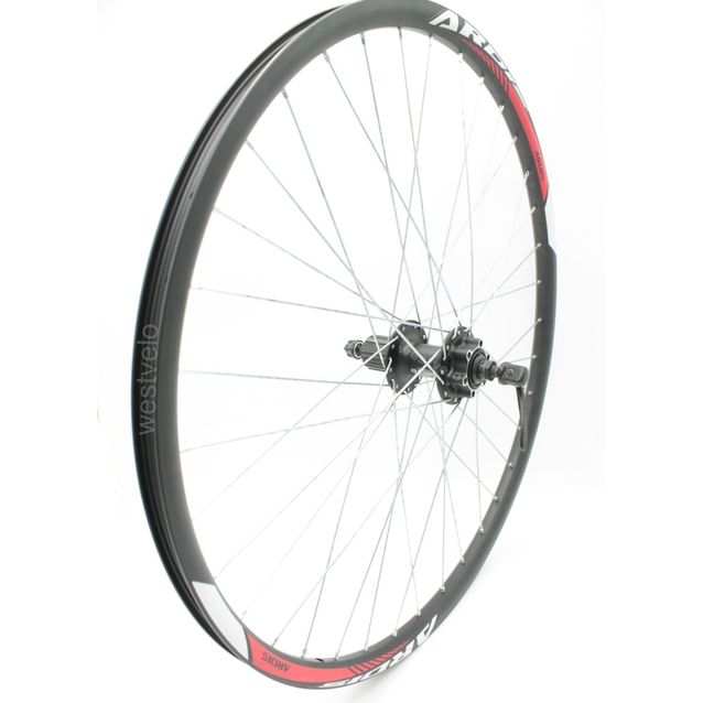 Колесо 27,5 зад, обід 2-ний чорний диск, втулка.SHIMANO DEORE на касету 8/9/10, диск 6 бол, ексцентрик фото westvelo.com