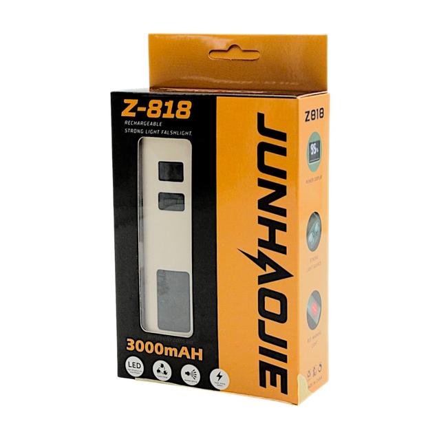 Фара Power bank (Type-C) (3000mAH) Z818-2x3W+COB, туристична, магніт, з (габаритним) аварійним червоним світлом (Бежевий) фото westvelo.com