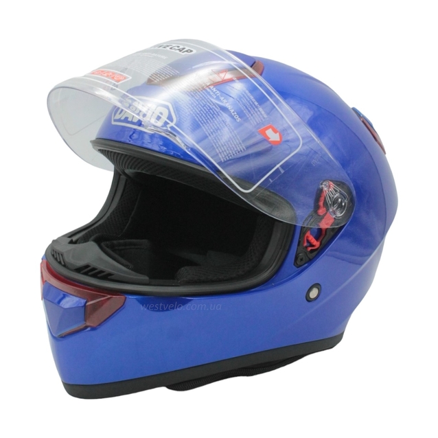 Мото шолом, закритий (XL) "DAVID" Інтеграл, D820, синій глянцевий фото westvelo.com
