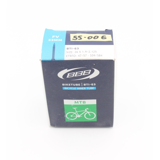 Камера 26 presta FV 33mm BBB (1.95-2.125) (47/57-559/584) фото westvelo.com