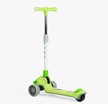 Самокат дитячий 3-х колісний, Skyper JW-28802 салатовий, зі світлом, українське озвучування, складне кермо, музика та підсвічування платформи фото westvelo.com