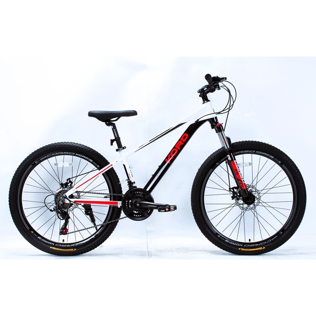 Велосипед 26 AL Corso «KORD» KD-26619 алюміній 13", (к-т SHIMANO) біло-чорно-червоний фото westvelo.com